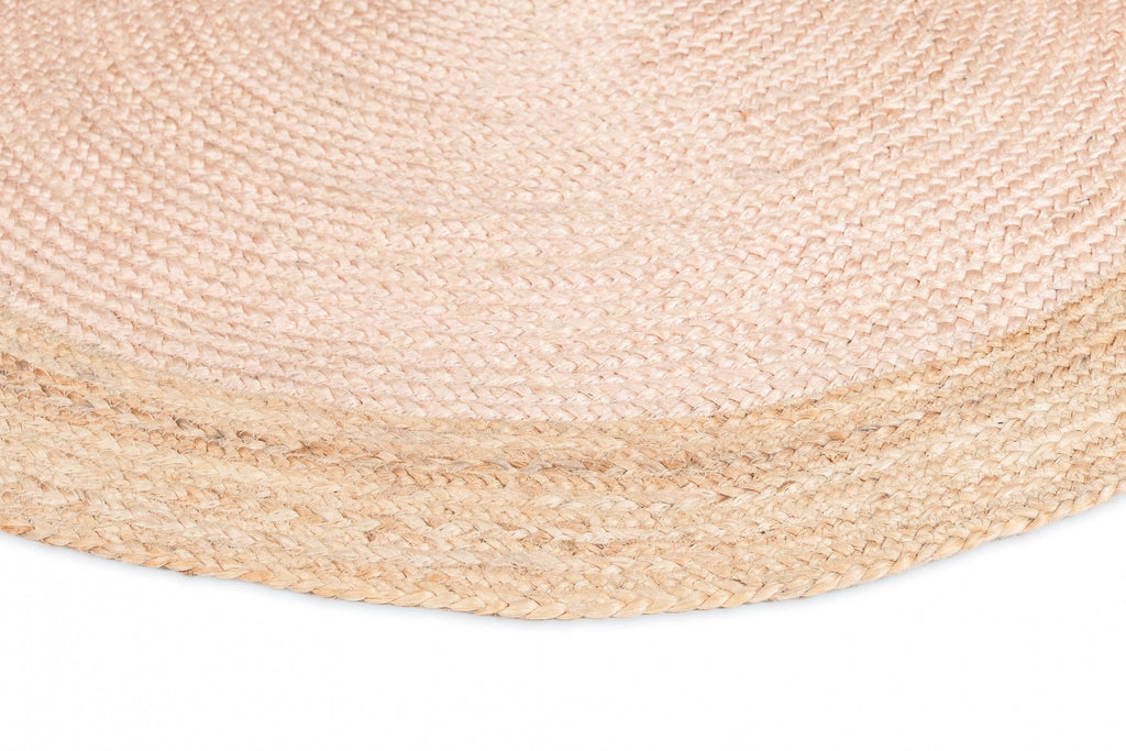 Esperance Pink Hand-Braided Round Jute Rug