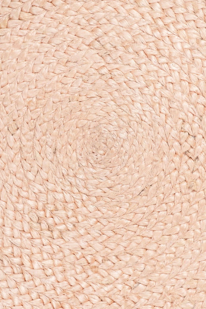 Esperance Pink Hand-Braided Round Jute Rug
