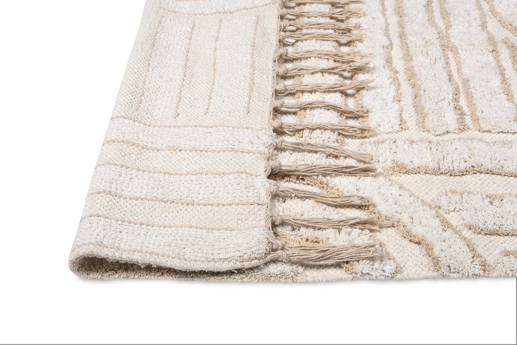 Etta Ivory Geometric Washable Rug