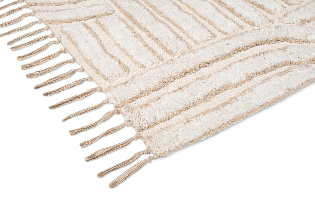 Etta Ivory Geometric Washable Rug