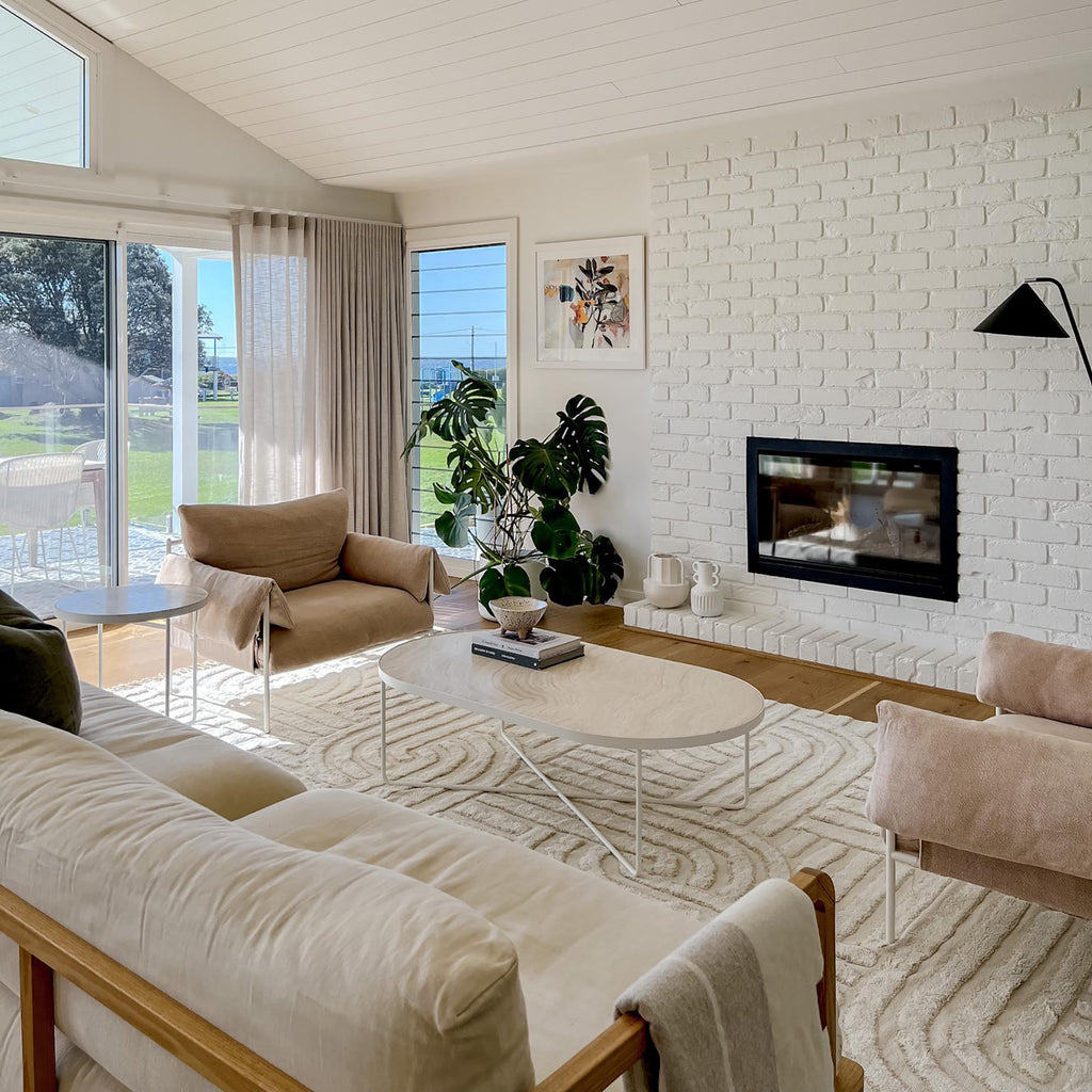 Etta Ivory Geometric Washable Rug