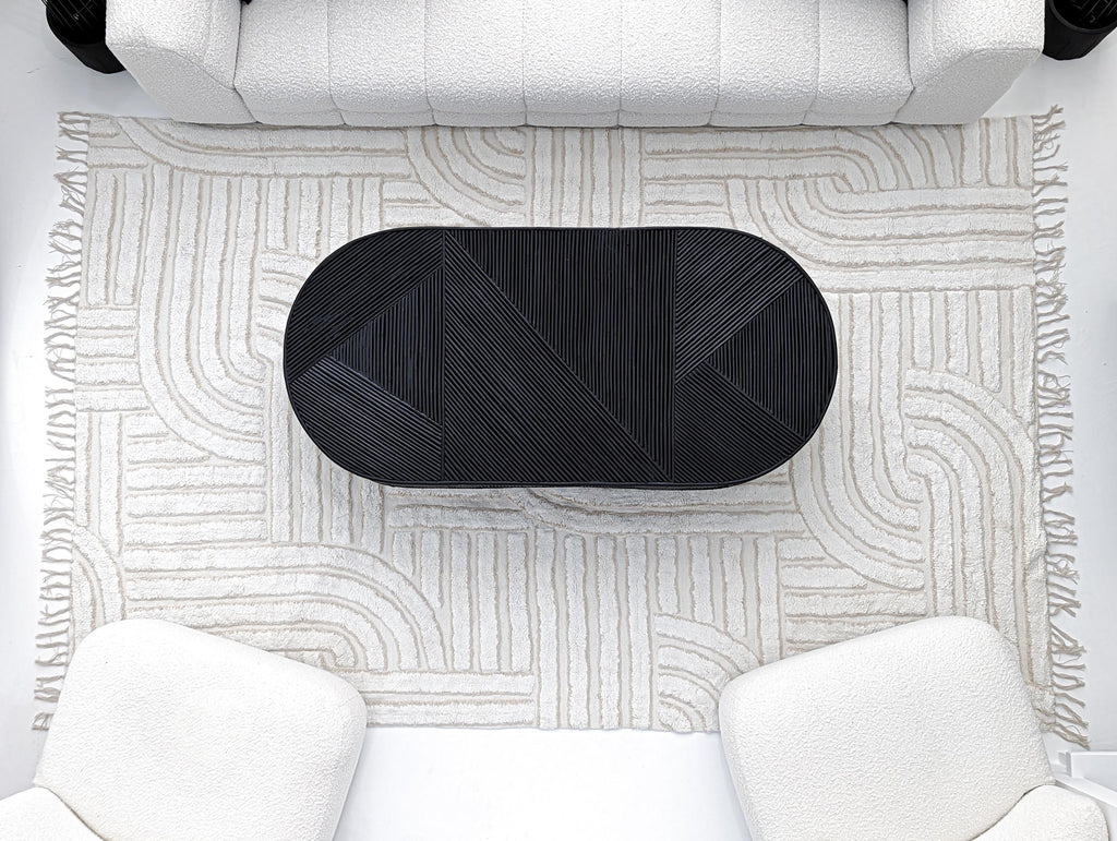 Etta Ivory Geometric Washable Rug