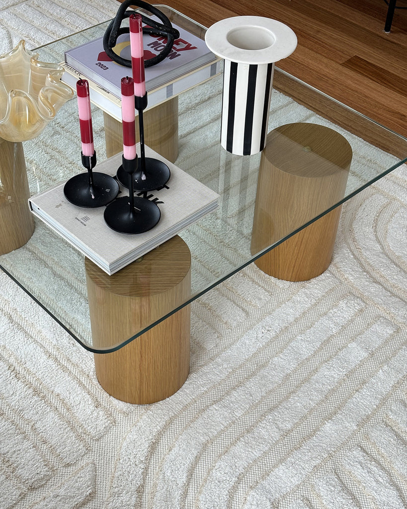 Etta Ivory Geometric Washable Rug