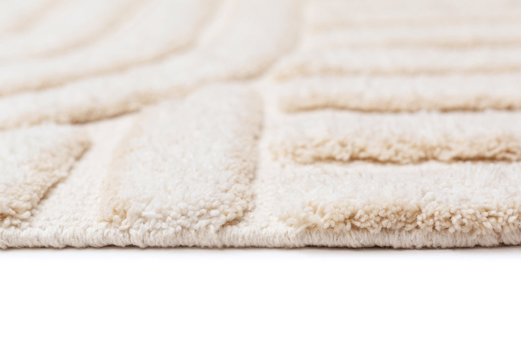 Etta Ivory Geometric Washable Bath Mat