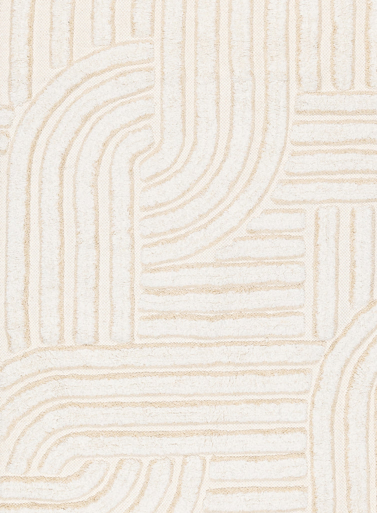 Etta Ivory Geometric Washable Runner Rug