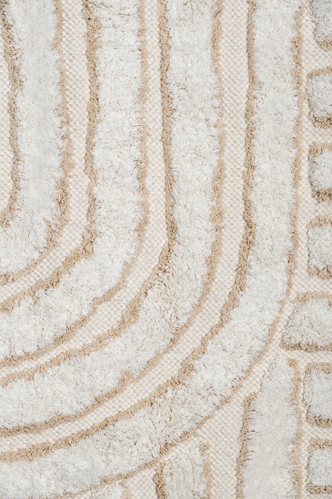 Etta Ivory Geometric Washable Rug