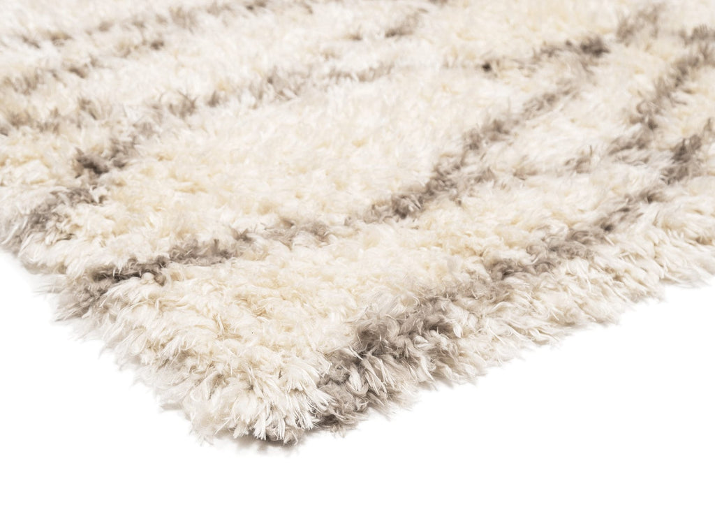 Fabiola Cream & Beige Tribal Shag Rug