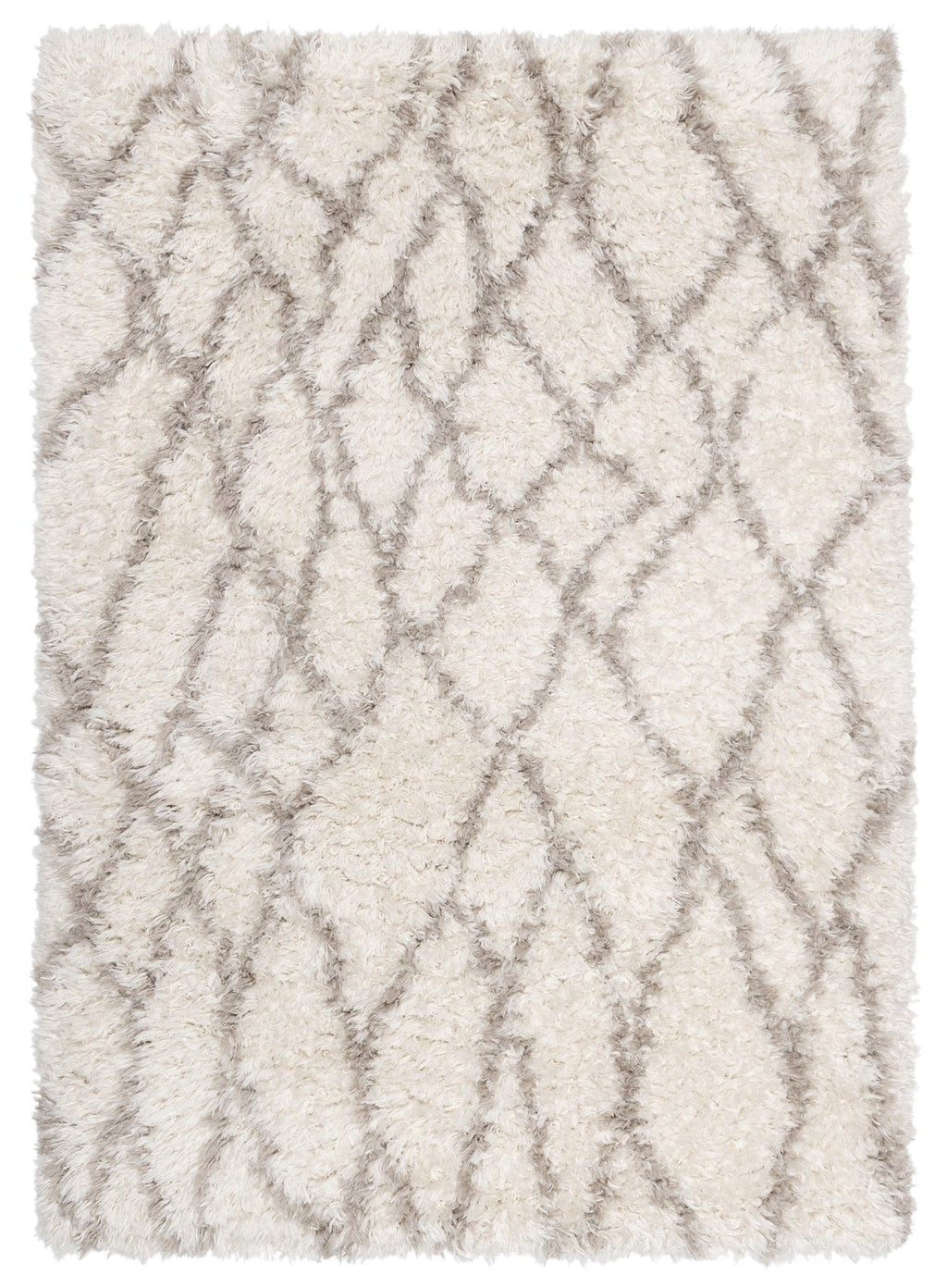 Fabiola Cream & Beige Tribal Shag Rug