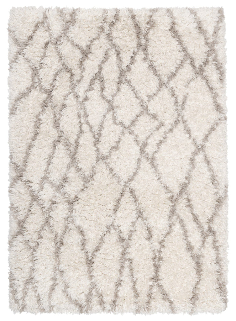 Fabiola Cream & Beige Tribal Shag Rug