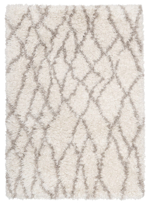 Fabiola Cream & Beige Tribal Shag Rug