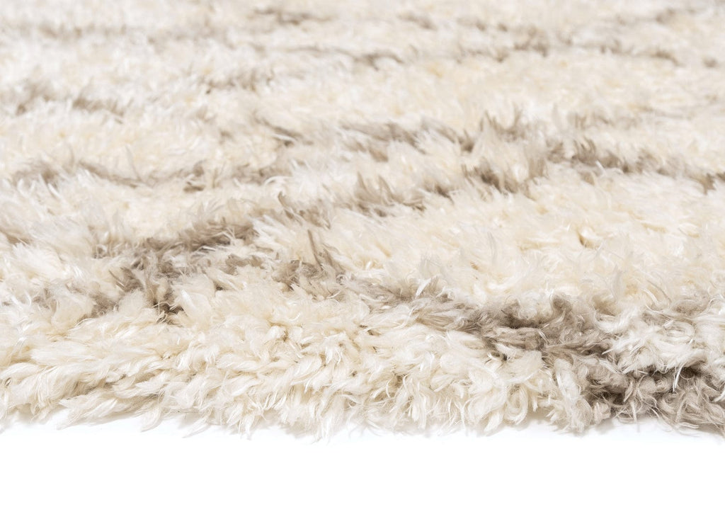 Fabiola Cream & Beige Tribal Shag Rug