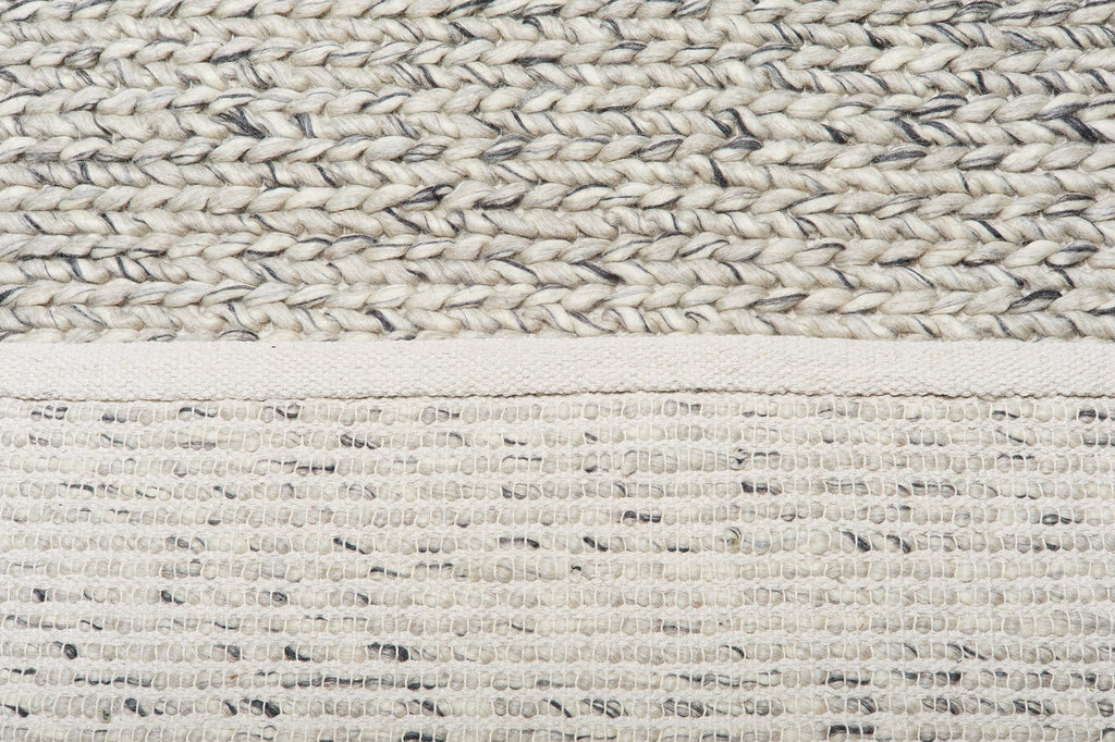 Farrah Marble Grey Braided Wool Rug
