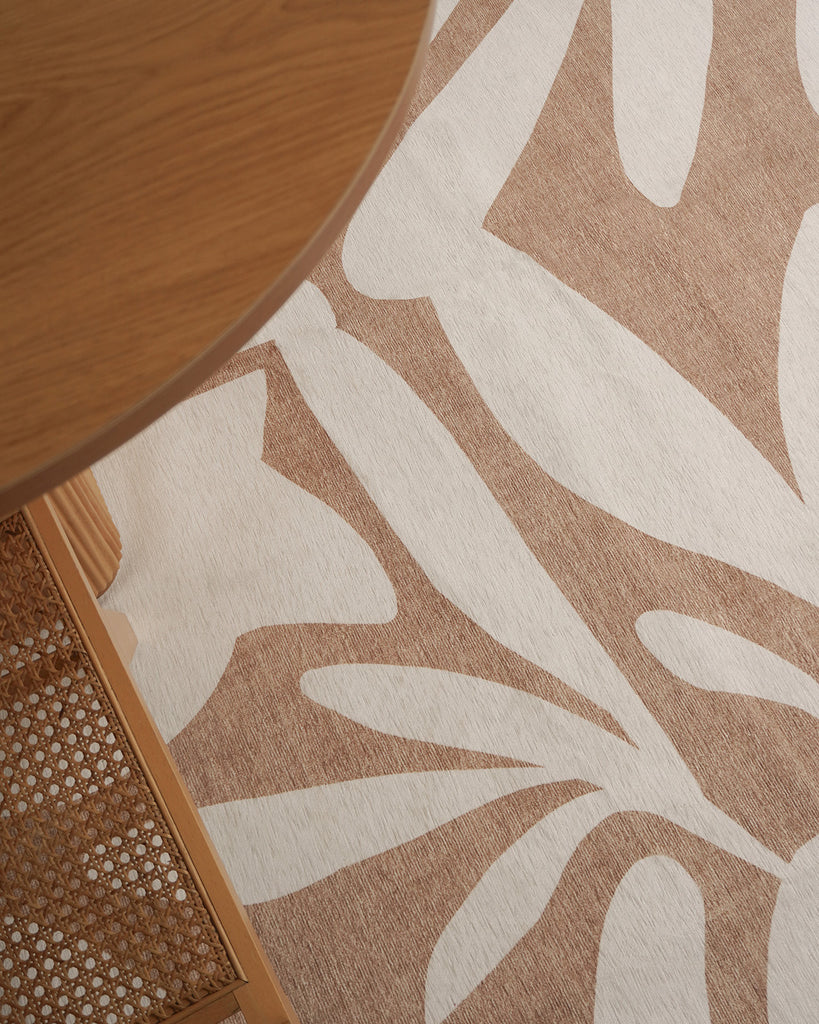 Farshana Beige Cream Indoor Outdoor Washable Rug