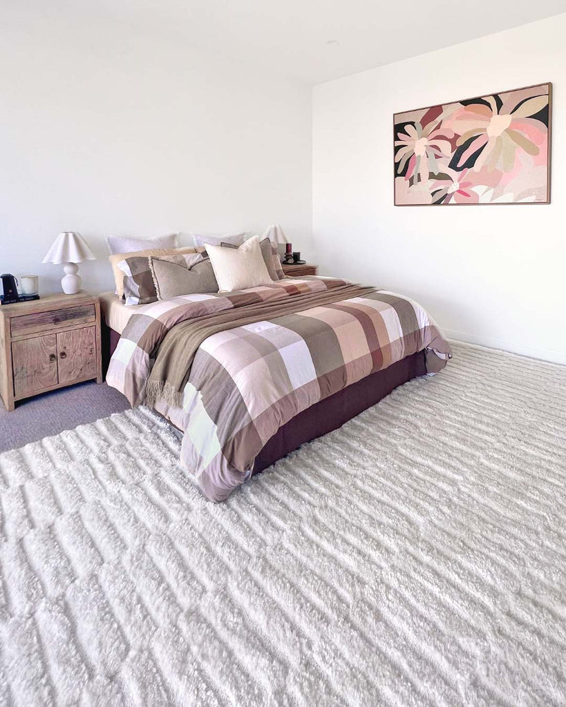 Filippa Ivory Cream Modern Textured Rug