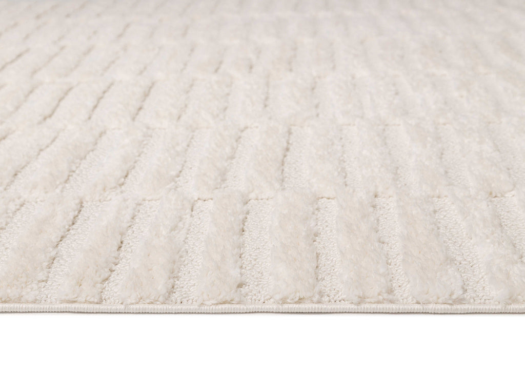 Filippa Ivory Cream Modern Textured Rug