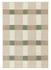 Forio Beige Ivory and Olive Green Checkered Indoor Outdoor Rug