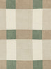 Forio Beige Ivory and Olive Green Checkered Indoor Outdoor Rug