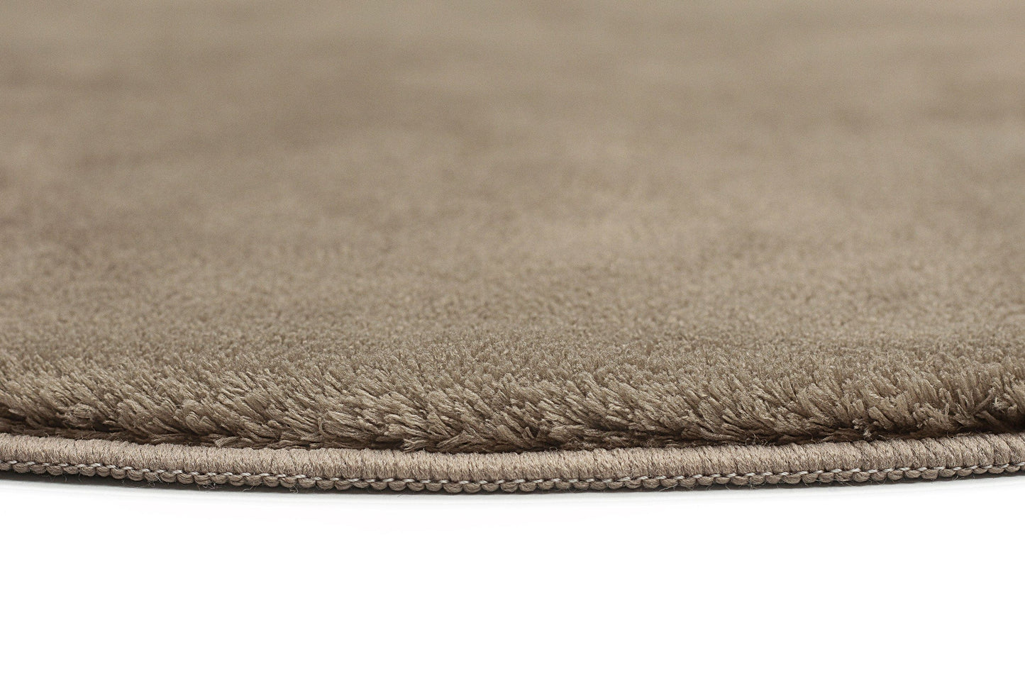 Gayle Taupe Brown Irregular Round Washable Rug