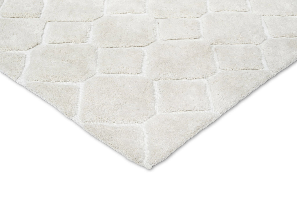 Gia Ivory Diamond Tribal PET Shag Rug