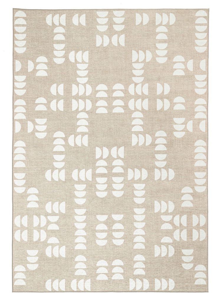 Gianna Beige Ivory Indoor Outdoor Washable Rug