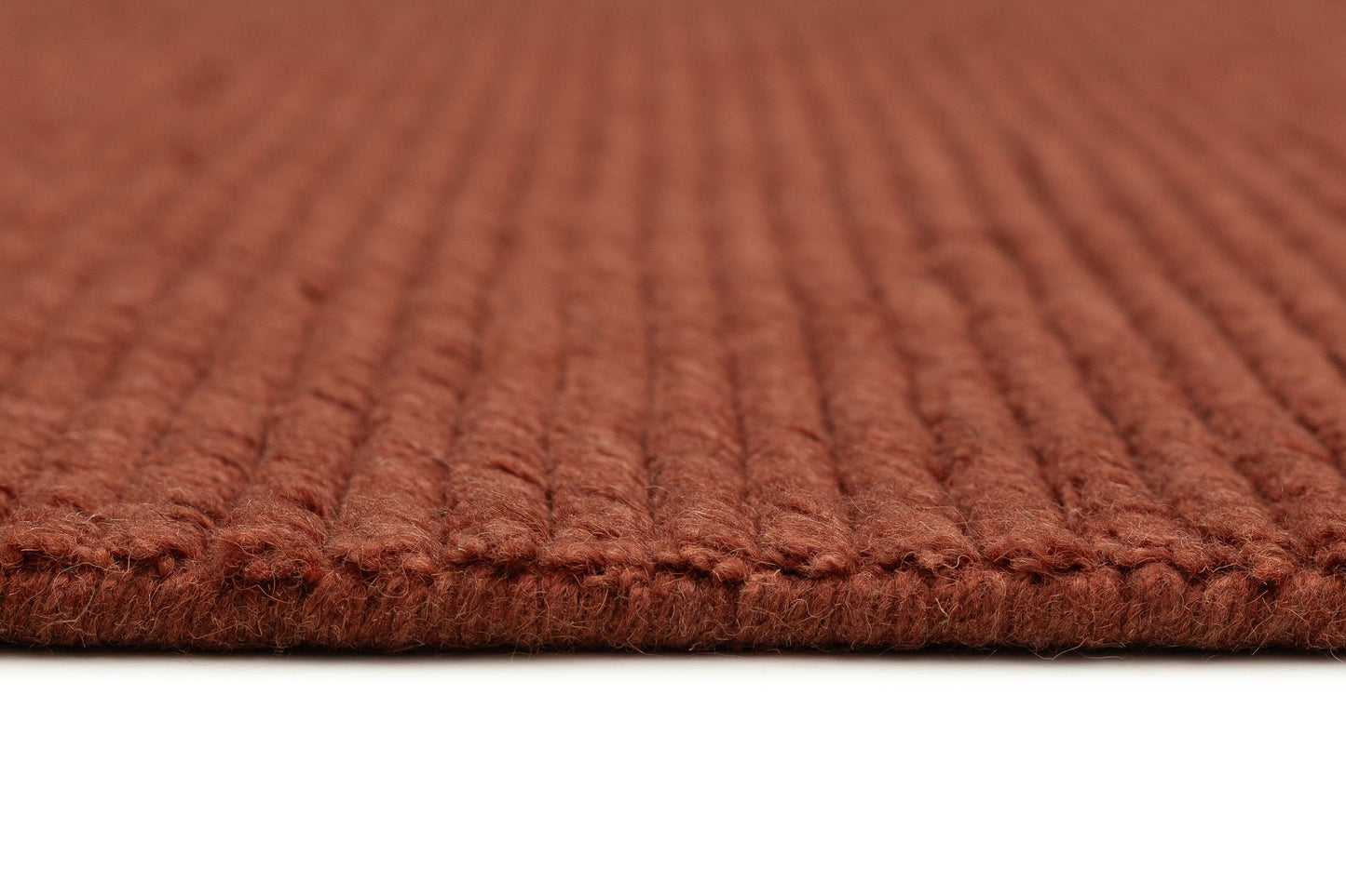 Glorese Terracotta Cut Pile Wool Rug