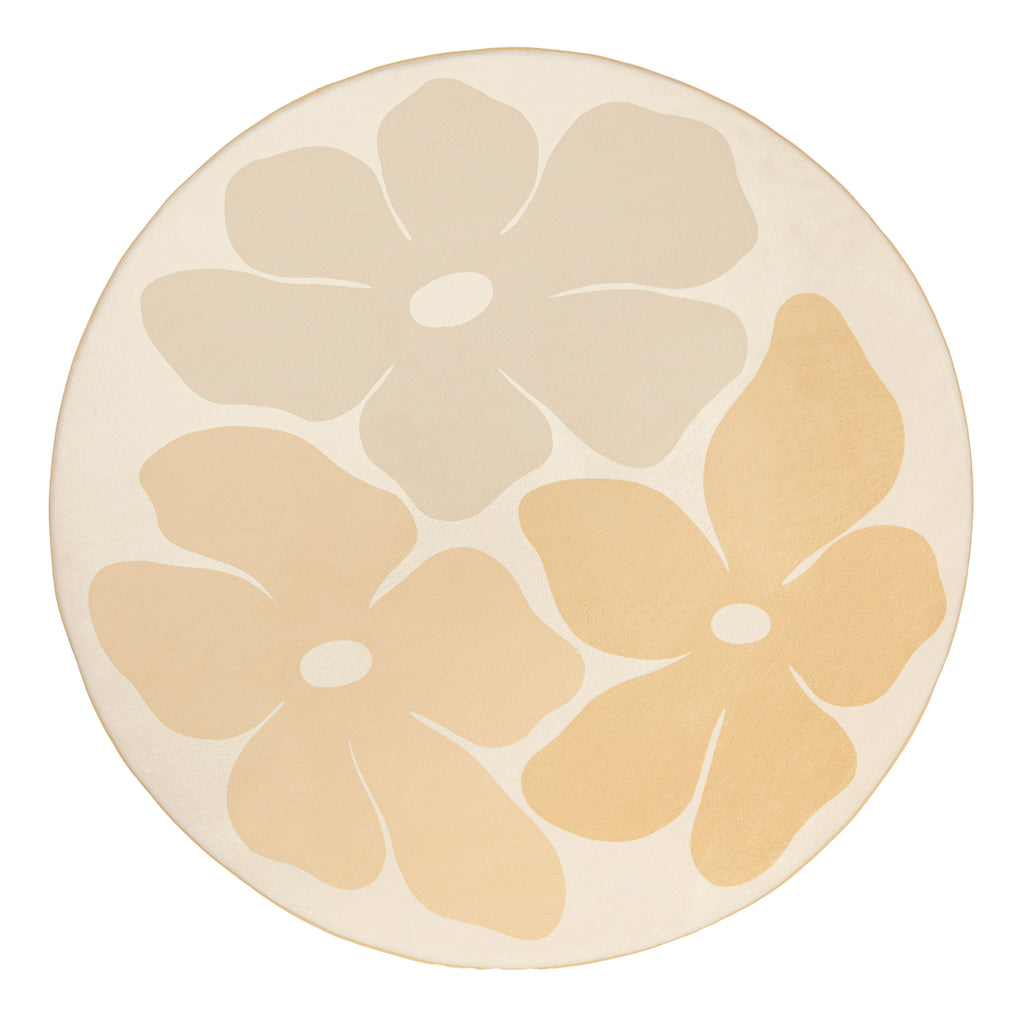 Gwen Yellow Flowers Rollie Pollie Round Playmat
