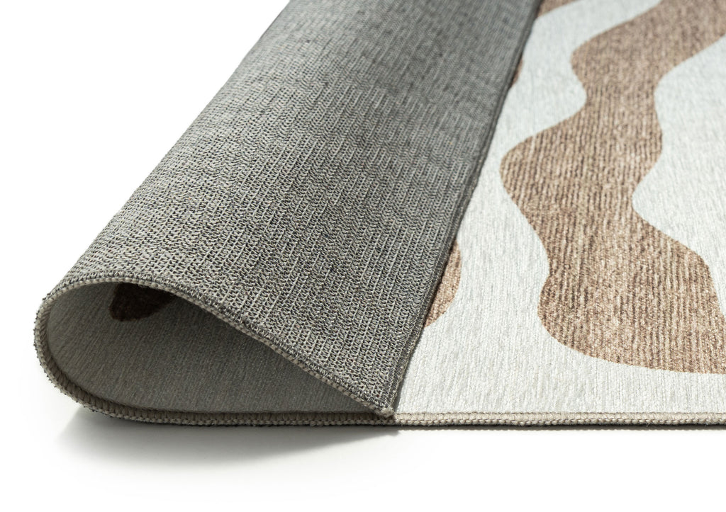 Hanako Beige Cream Indoor Outdoor Washable Rug