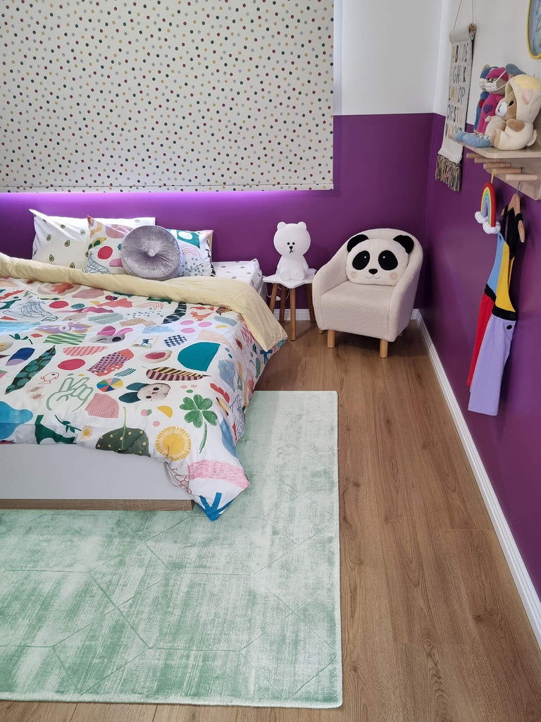 Harley Mint Green Geometric Viscose Rug