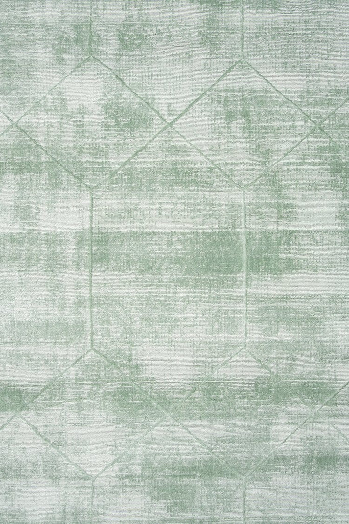 Harley Mint Green Geometric Viscose Rug