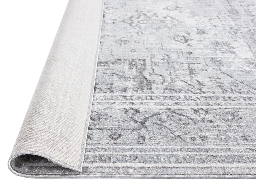 Harriette Ivory and Grey Lustrous Transitional Rug