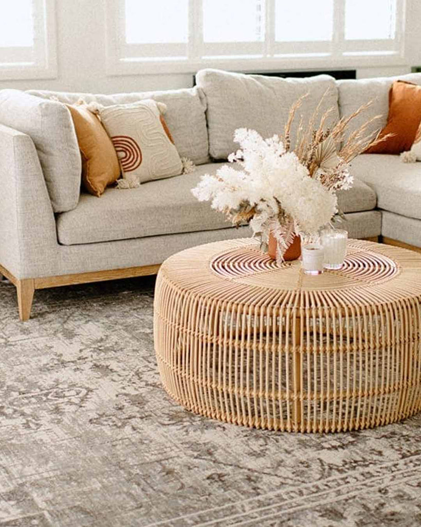 Harriette Ivory and Grey Lustrous Transitional Rug