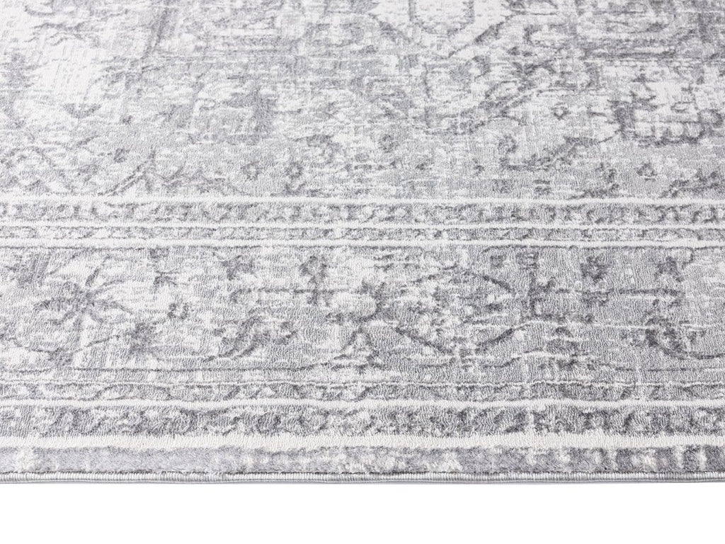 Harriette Ivory and Grey Lustrous Transitional Rug