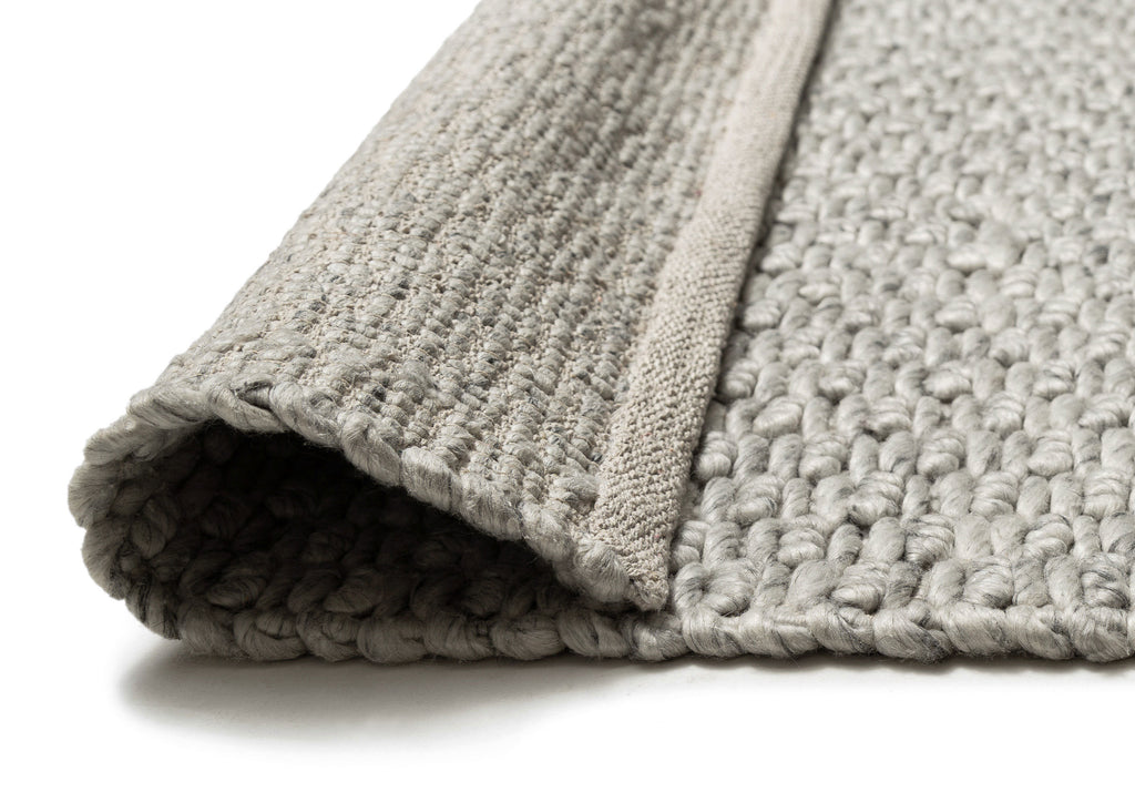Heather Grey Chunky Wool Rug