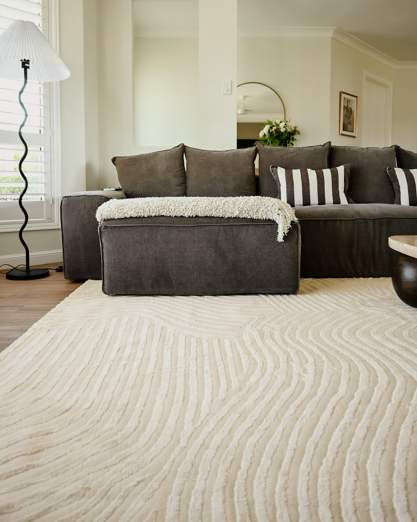 Idina Neutral Abstract Rug