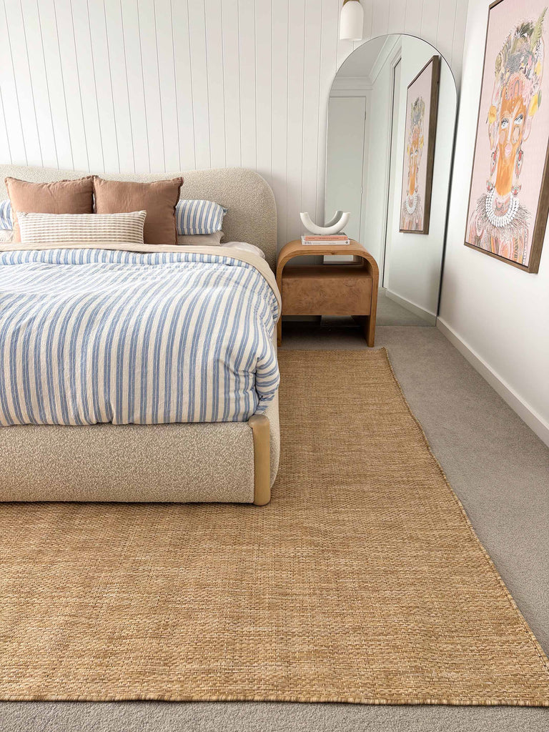 Ilya Sandy Beige Woven Indoor Outdoor Rug