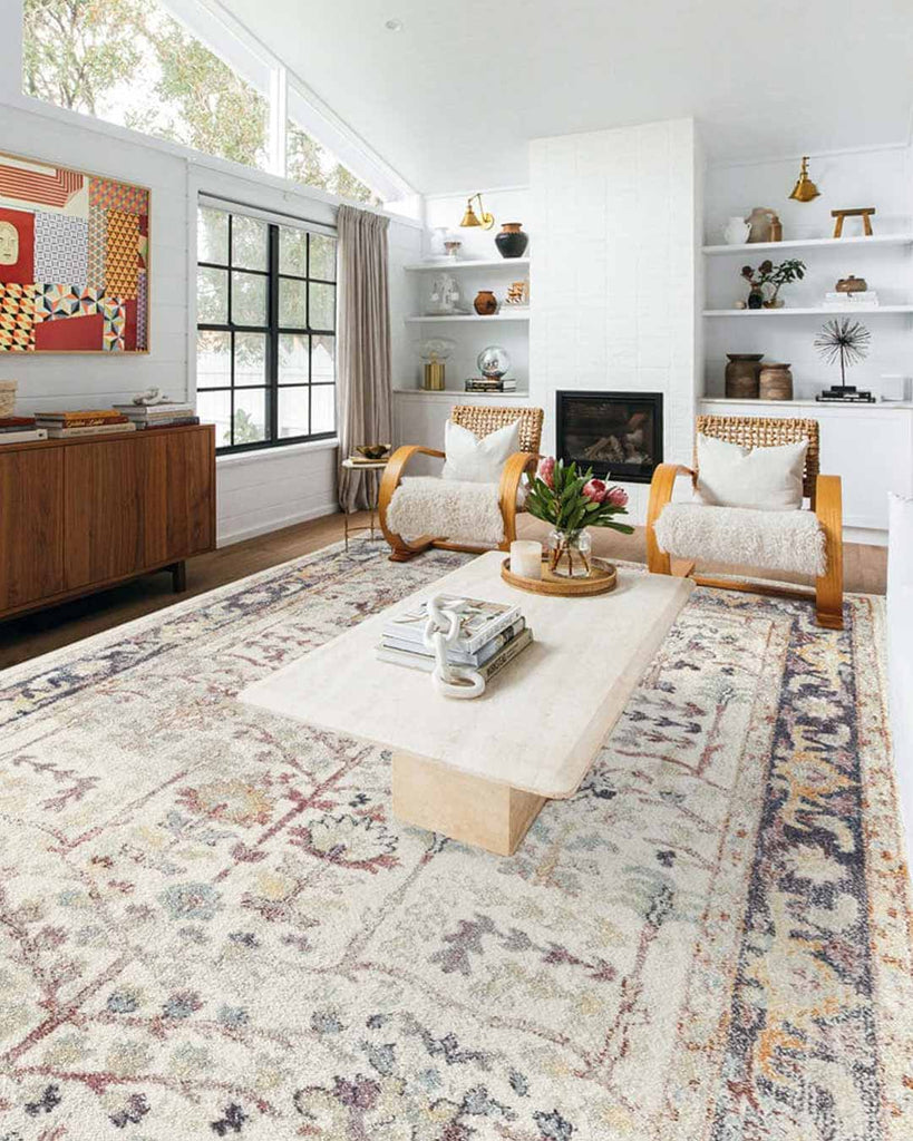 Indiana Blue and Purple Multi-Colour Distressed Rug