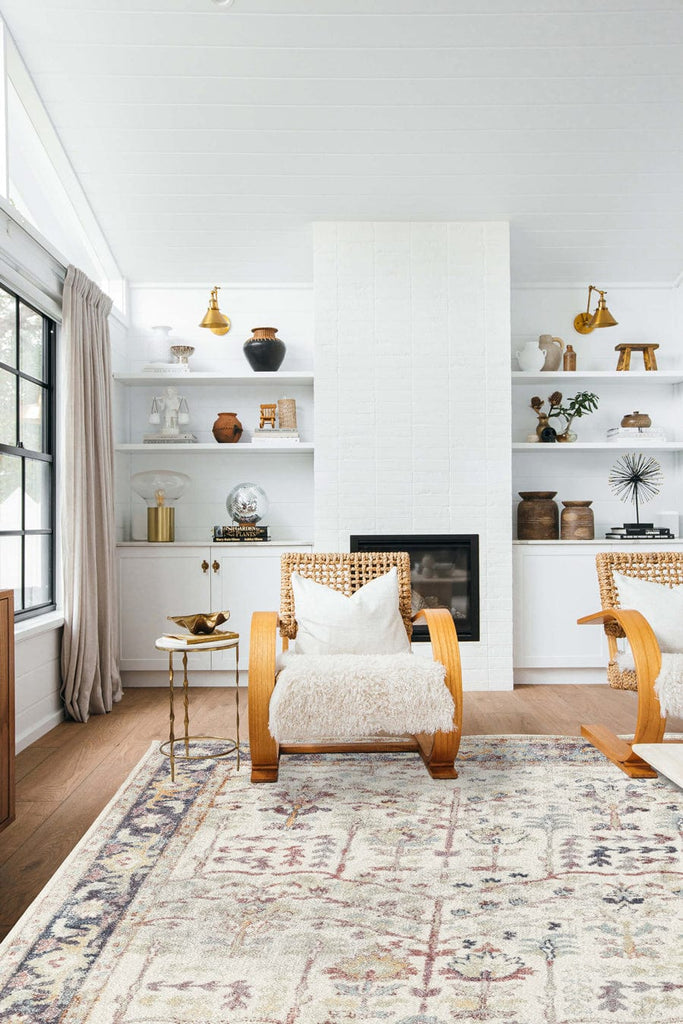 Indiana Blue and Purple Multi-Colour Distressed Rug