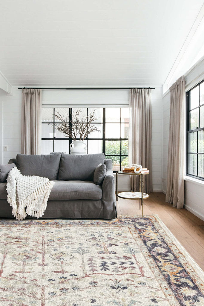 Indiana Blue and Purple Multi-Colour Distressed Rug