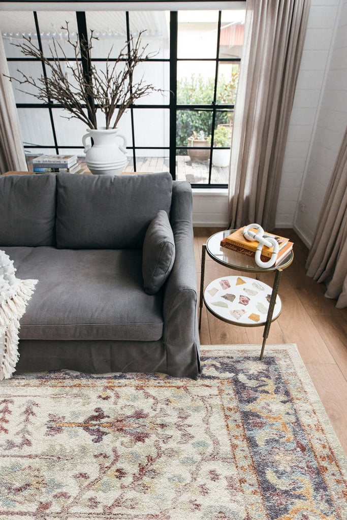 Indiana Blue and Purple Multi-Colour Distressed Rug