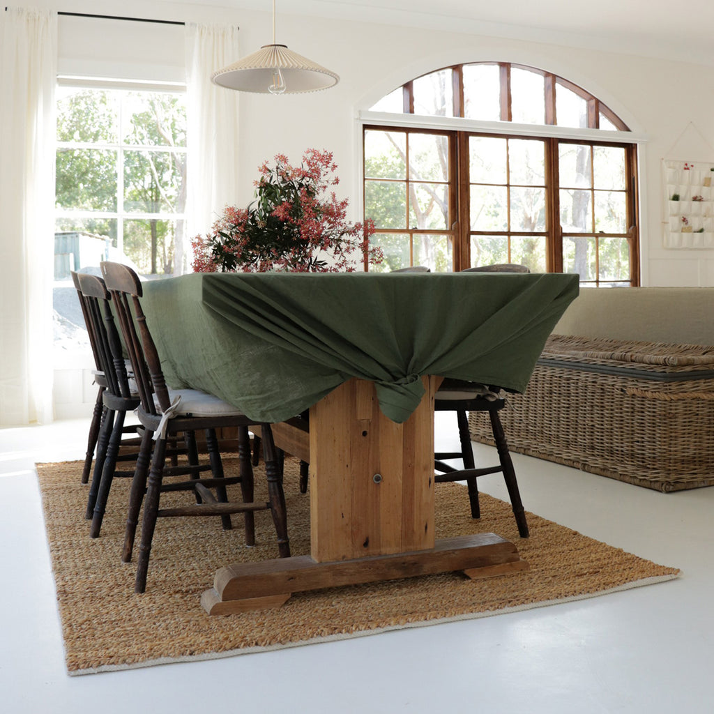 Indigo Natural Tan Braided Jute Rug