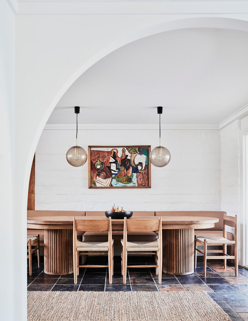 Indigo Natural Tan Braided Jute Runner Rug