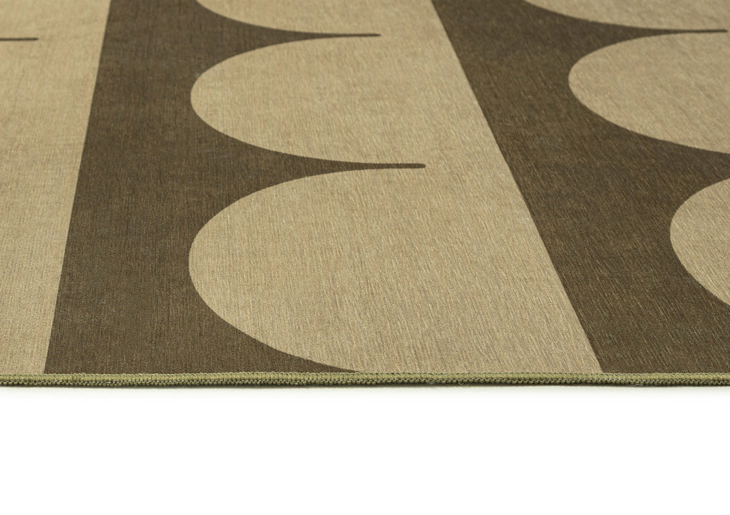 Inez Forest and Sage Arch Stripe Indoor Outdoor Rug