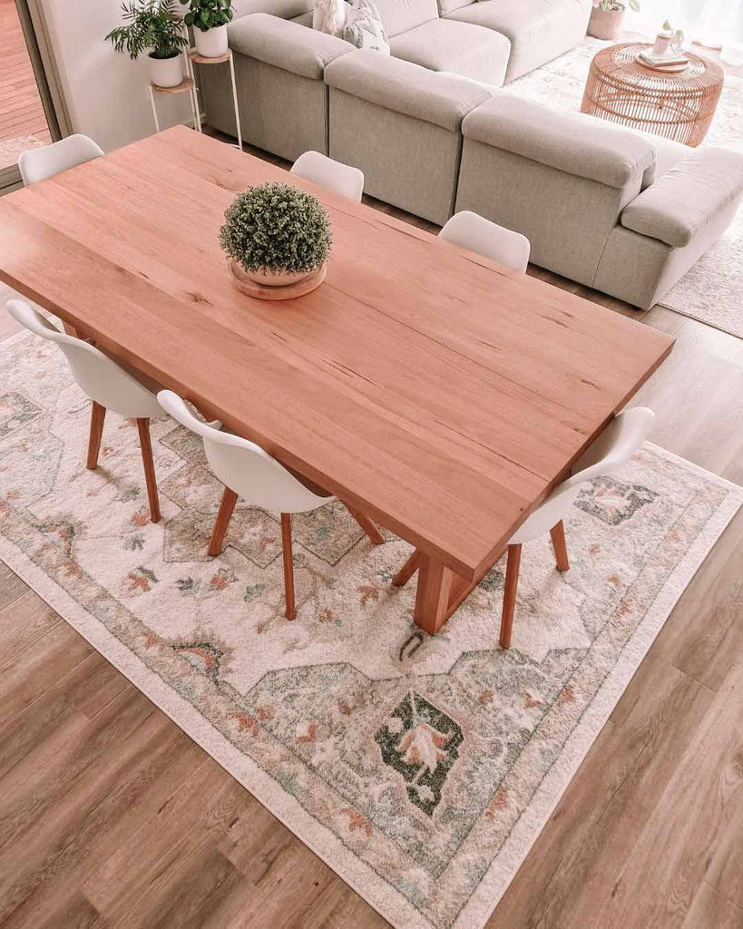 Ingrid Cream Blue And Pink Traditional Floral Rug *NO RETURNS UNLESS FAULTY