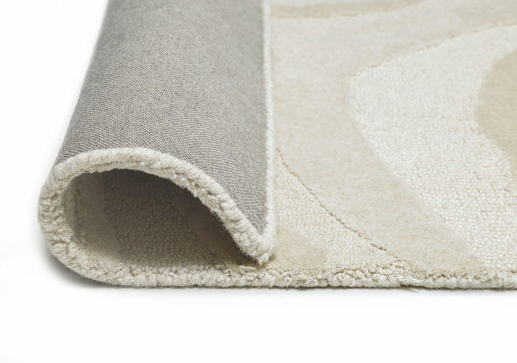 Innaya Neutral Abstract Hand-Tufted Wool Rug