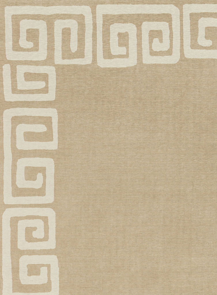 Ione Sandy Beige and Light Oat Geometric Indoor Outdoor Rug