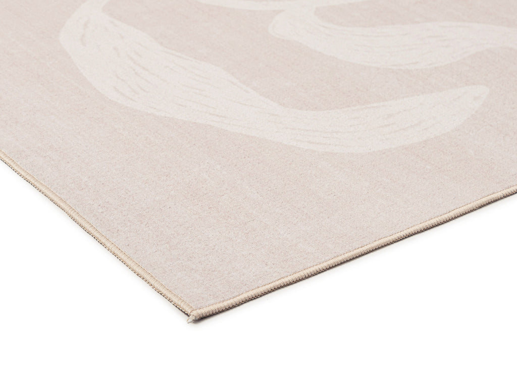 Irene Beige Botanical Washable Rug