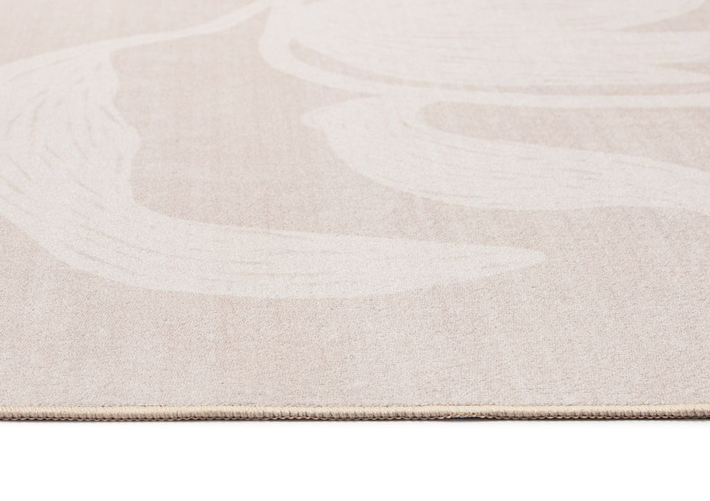 Irene Beige Botanical Washable Rug