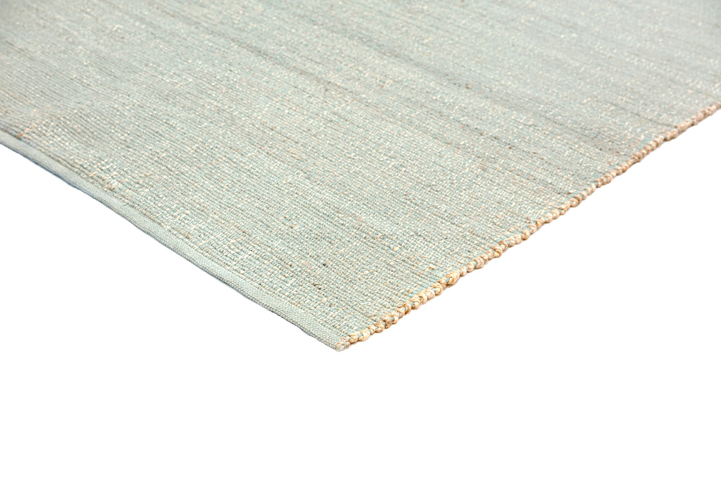 Ishani Green Flatweave Jute and Cotton Rug