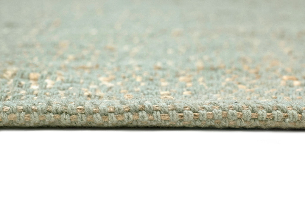 Ishani Green Flatweave Jute and Cotton Rug