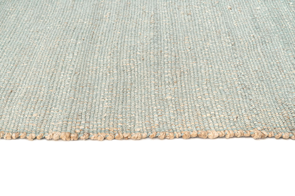 Ishani Green Flatweave Jute and Cotton Rug